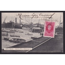 BAHIA BLANCA MUELLE DEL FERROCARRIL ANTIGUA TARJETA POSTAL